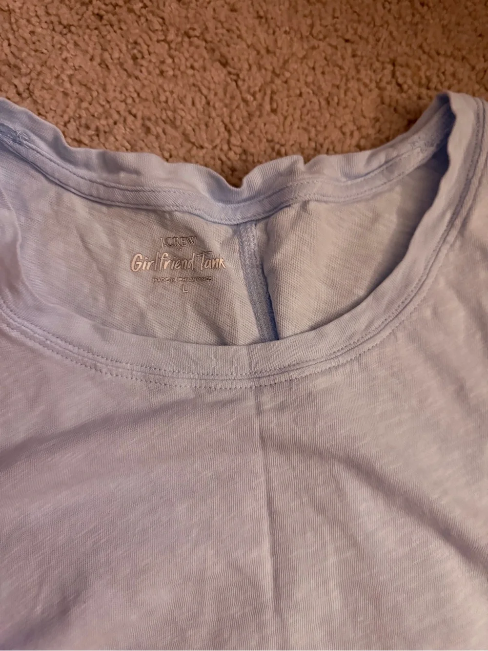 J. Crew Pale Blue Sleeveless Tank